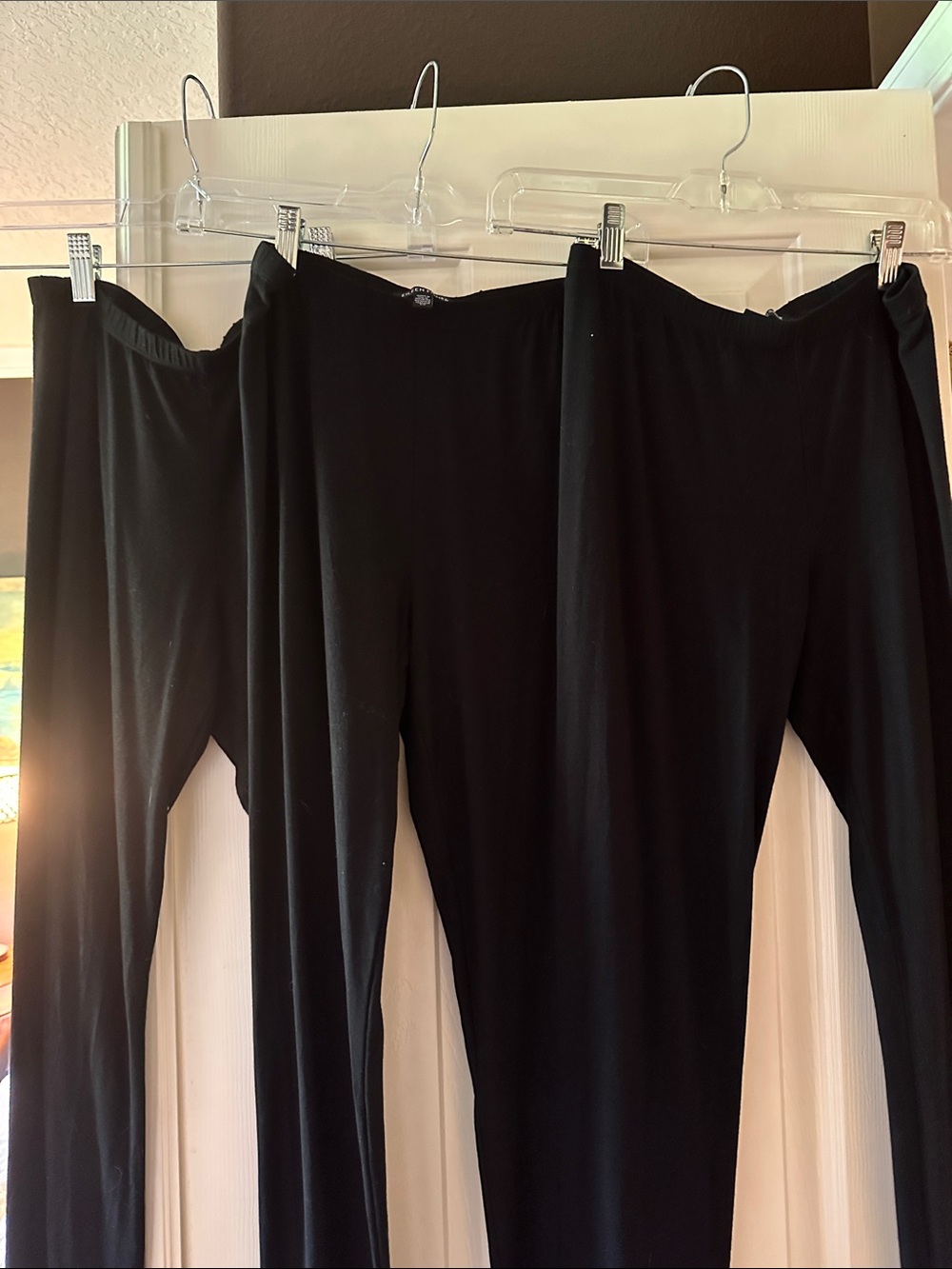 Eileen Fisher Black Stretch Leggings Trio - Everyday Essentials